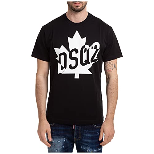Dsquared2 Dsq2 Big Leaf T-shirt BLACK XL