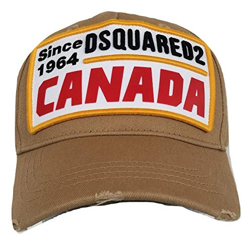 DSQUARED2 Gorro de béisbol para hombre Gabardi BCM0225 Beige