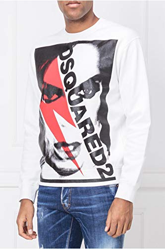 DSQUARED2 Hombre Sudadera sin Capucha S74GU0310 S25305 100 Saltador