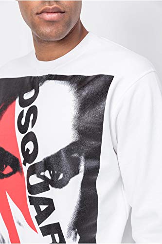 DSQUARED2 Hombre Sudadera sin Capucha S74GU0310 S25305 100 Saltador