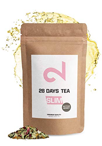 Dual Slim Active Berry | Té De Frutas 100% Natural Y Vegano | 60g De Té Adelgazante | Sabor A Durazno | Aloe Vera, Peonías Y Espirulina | Sin Aditivos, Azúcar Y Cafeína | Certificado En Laboratorio