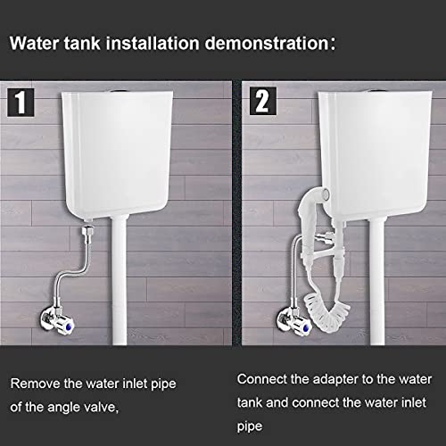 Ducha Bidet, Senteen 2 Juegos Rociador De Bidé De Mano Portátil Pulverizador Bidet Blanco Manguera Bidé Alcachofa De Bidet Accesorios De Ducha, Para Limpieza De Pañales, Baño De Mascotas, Closestool