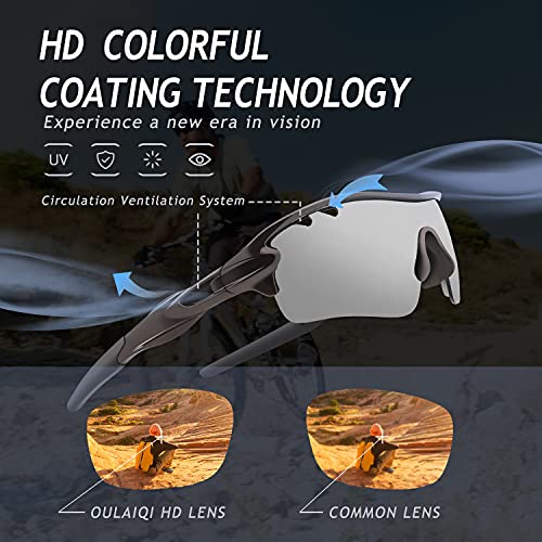 DUDUKING Gafas Sol Polarizadas Niño Adolescente Gafas de Sol Deportivas UV 400 Protección Gafas con 3 Rodajas De Lentes Intercambiables para Ciclismo Correr Golf Beisbol Surf Conducción Esquiando