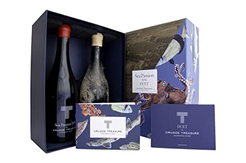 Duet Sea Passion Nº 6 - Pack de Vino Submarino + Vino Terrestre para cata comparada - Crusoe Treasure