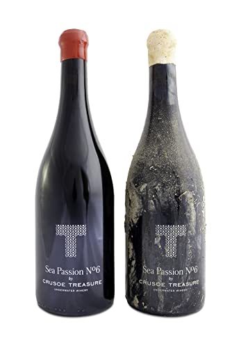 Duet Sea Passion Nº 6 - Pack de Vino Submarino + Vino Terrestre para cata comparada - Crusoe Treasure