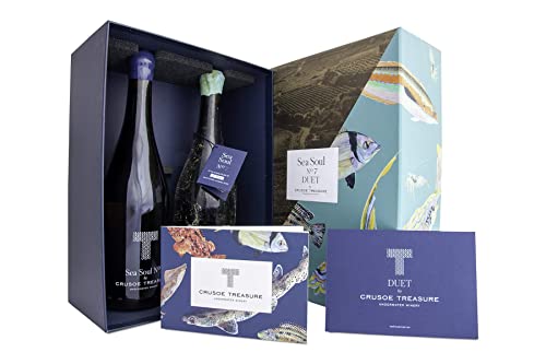 Duet Sea Soul Nº7 - Pack de Vino Submarino + Vino Terrestre para cata comparada - Crusoe Treasure