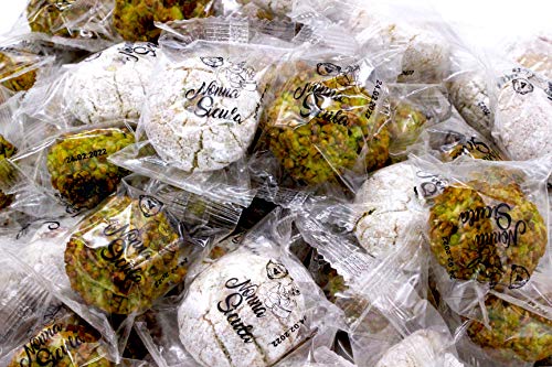 Dulces de almendra sicilianos Pistacho y Grano de Pistacho (520g) (Pasteles) en una elegante confeccion de regalo - Nonna Sicula - Malaseno