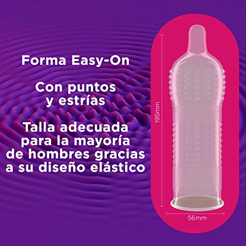 Durex Preservativos Intense Orgasmic con Puntos y Estrías - 12 Condones