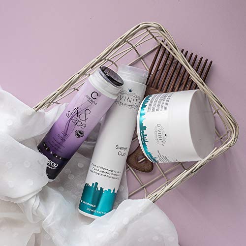 D.VINITY Kit Belleza Sweet Curl - Pack Regalo para Mujer, Rizos Definidos, Champú + Mascarilla + Gel Acondicionador, Hidrata y Repara, Cabellos Rizados, Desenreda, Keratina