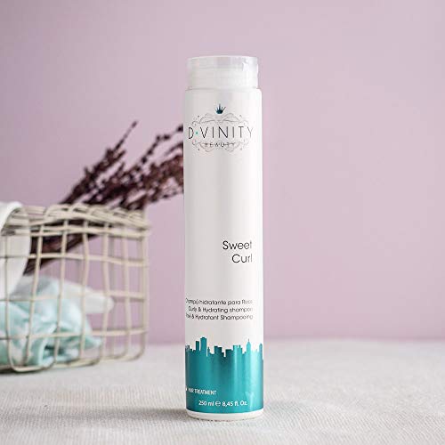 D.VINITY Sweet Curl – Champú para Cabellos Rizados, Champú Hidratante, Nutre y Repara, Rizos Definidos con Elastane, Colágeno y Keratina (1000 ml)