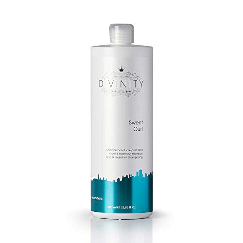 D.VINITY Sweet Curl – Champú para Cabellos Rizados, Champú Hidratante, Nutre y Repara, Rizos Definidos con Elastane, Colágeno y Keratina (1000 ml)