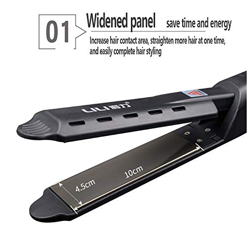 DXIA Plancha de Pelo, Plancha De Pelo Profesional, Cerámica 5cm de Ancho, 4 configuraciones de temperatura diferentes (170 °C-230 °C), 15s velocidad calor, Para Todo Tipo De Cabello