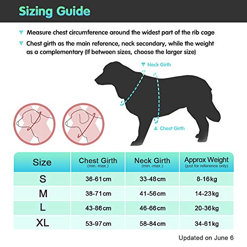 Eagloo Arnes de Perro Antitirones Cómodo Chaleco Ajustable Correa al Cuello y Pecho para Perros Labrador Material Duradero Transpirable con Cinta Reflectante Adaptarse a Ejercer Externo XL/Rosa