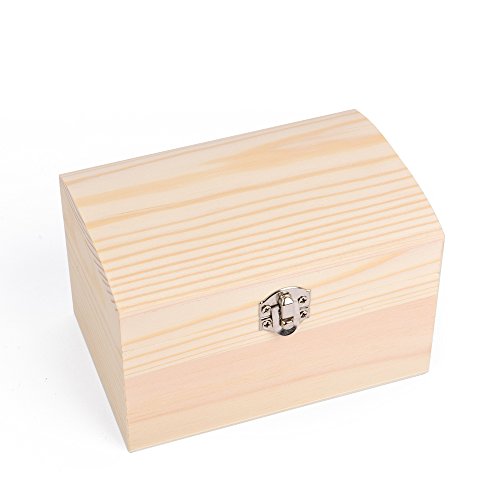 EAST-WEST Trading GmbH Juego de 2 cofres del tesoro de madera, también para pintar, cofre del tesoro, joyero.