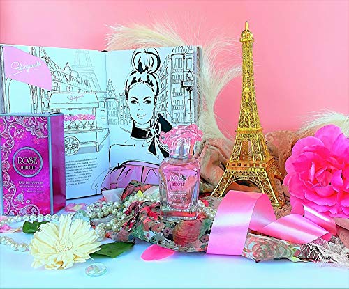 Eau de Parfum Mujer ROSE AMOUR de Aroma Essence 35ml, Precioso Perfume Exótico de Día y Noche, Fragancia de Amor y Pasión con Notas de Aceite de Rosa Damascena, Mango Verde, Flor de Loto y Peonía