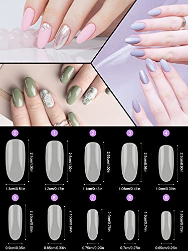 EBANKU Mano de Practicas de Uñas, Acrilicas Silicona Manos Articulada Practicas Uñas Postizas Dedo de Practica Falsas Mano para Uñas Manicura para uñas y 500 puntas de uñas postizas -B