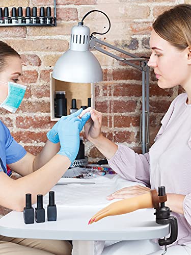 EBANKU Mano de Practicas de Uñas, Acrilicas Silicona Manos Articulada Practicas Uñas Postizas Dedo de Practica Falsas Mano para Uñas Manicura para uñas y 500 puntas de uñas postizas -B