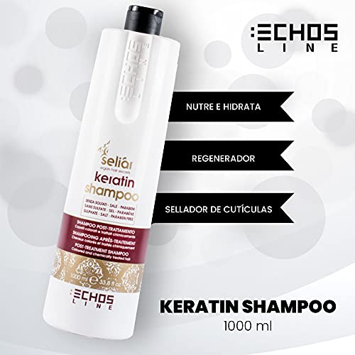 Echosline Champú Seliar KERATIN Post tratamiento keratina 1000 mL 1L