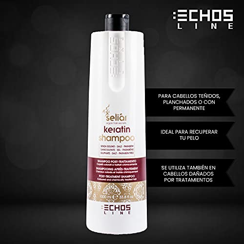 Echosline Champú Seliar KERATIN Post tratamiento keratina 1000 mL 1L
