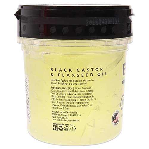 Eco Styler Styling Gel Black Castor 8Oz/235 ml