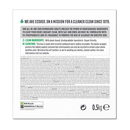 Ecover Zero - Pastillas para lavavajillas (25 unidades)