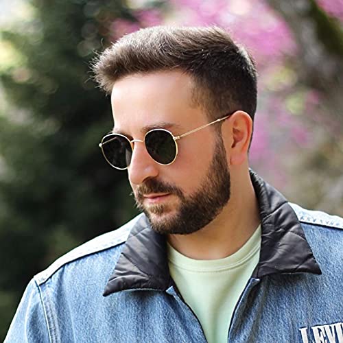 EFE Gafas de Sol Deportivas Polarizadas para Mujeres y Hombres Neutrales Diseñador y Redondas de Espejo Polaroid Contra los Rayos Ultravioletas Marrón