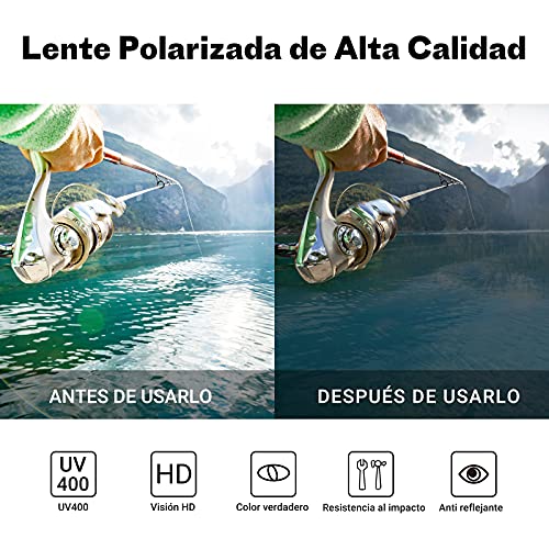 EFE Gafas de Sol Deportivas Polarizadas para Mujeres y Hombres Neutrales Diseñador y Redondas de Espejo Polaroid Contra los Rayos Ultravioletas Marrón