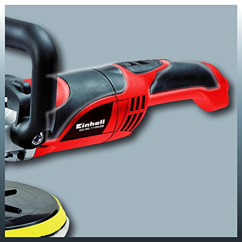 Einhell CC-PO 1100/2E Pulidora lijadora para automóvil, 1100 W, 1000-3500 RPM, Color Rojo/Negro
