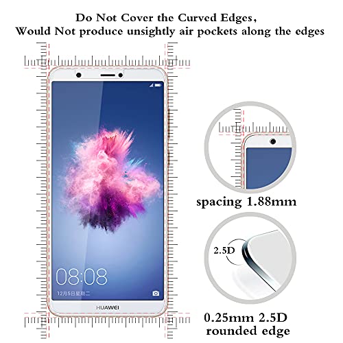 EJBOTH 2X Huawei P Smart Protectores de Pantalla, Vidrio Templado película Protectora Cristal Transparente Invisible Escudo Protector 9H definición