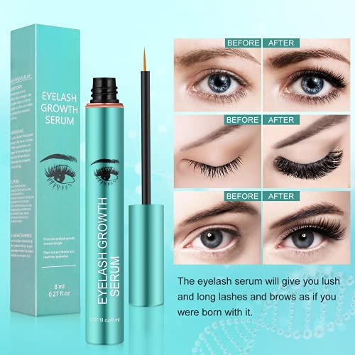 EKUPUZ.BEAUTY Sérum crece pestañas 8ml - Serum Pestañas Alargador de Pestañas con Ingredientes Naturales, Tratamiento Fortalecedor de Crecimiento Pestañas Largas