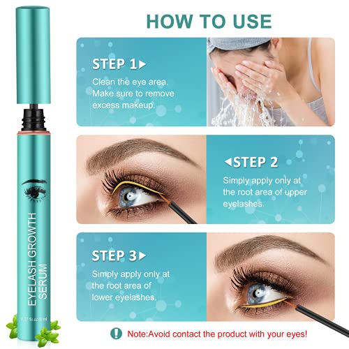EKUPUZ.BEAUTY Sérum crece pestañas 8ml - Serum Pestañas Alargador de Pestañas con Ingredientes Naturales, Tratamiento Fortalecedor de Crecimiento Pestañas Largas