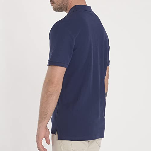 El Búho Nocturno - Polo Manga Corta Tapeta Pique Liso Marino Talla 4 (L) 100% algodón