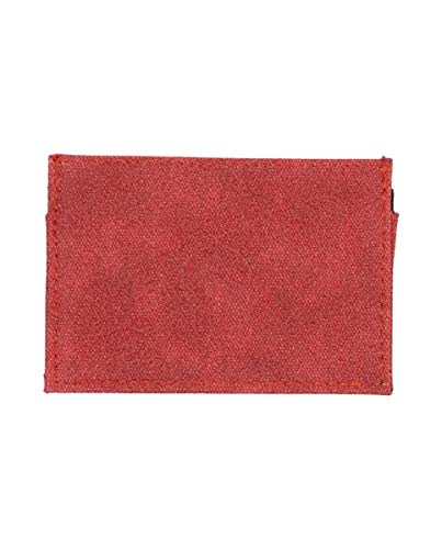 El Ganso Tarjetero Pequeño Canvas Washed Rojo