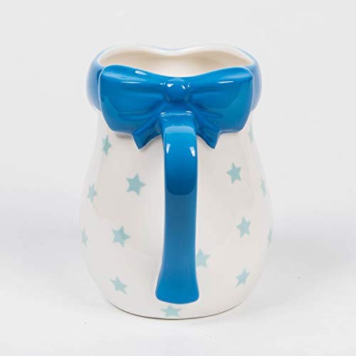 el & groove Pregnancy Baby Belly Cup It's a Boy, Panza de Embarazo en Porcelana 3D en Azul y Blanco, Regalo para Mujeres Embarazadas, bebé niño varón Parto