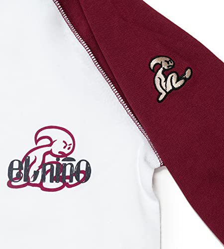El Niño Tarifa Sweetwear. Camiseta de Manga Larga para niños de Cuello Redondo en Color Rojo y Blanco. con Estampado en el Pecho (8)