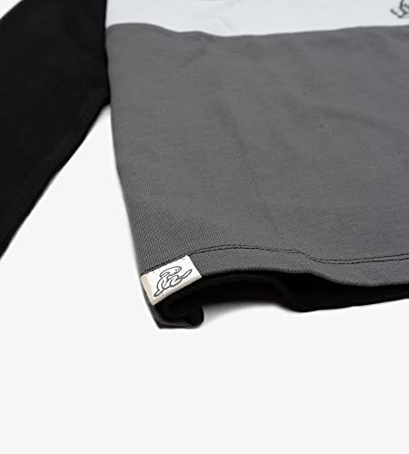 El Niño Tarifa Sweetwear. Camiseta de Manga Larga para niños de Cuello Redondo Tricolor. Estampado en el Pecho (8)