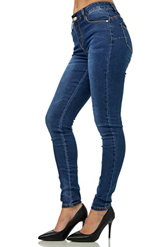 Elara Pantalones Vaqueros Mujer Push Up Skinny Chunkyrayan MEL0425 Blue-34