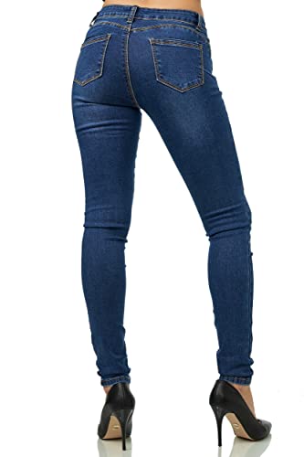 Elara Pantalones Vaqueros Mujer Push Up Skinny Chunkyrayan MEL0425 Blue-34