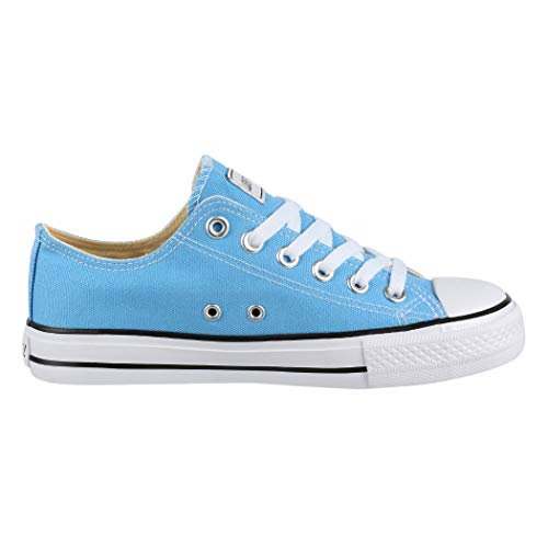 Elara Zapatilla de Deporte Unisex Low Top Textil Chunkyrayan Azul Claro 01-A-37-Li-BL