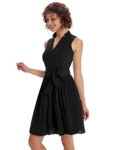 Elegante Cuello en V de Las Mujeres Vestidos de Noche Corto Slim Clubwear Cocktail Party Dresses Negro S CL0894S22-1