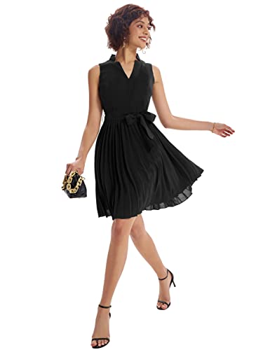 Elegante Cuello en V de Las Mujeres Vestidos de Noche Corto Slim Clubwear Cocktail Party Dresses Negro S CL0894S22-1