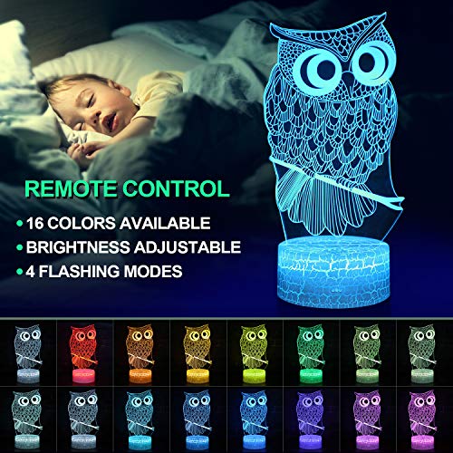 Elfo de Hadas Luz de Noche para Niñas, Luz 3D de 16 Colores Que Cambia con Control Remoto, Iluminación de Decoración de Habitaciones para Niños, Regalos de Vacaciones y Cumpleaños para Niños