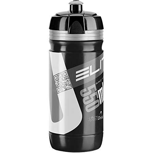 Elite Corsa, 550 Ml, Plata  Bidón, Unisex Adulto, Negro/Gris