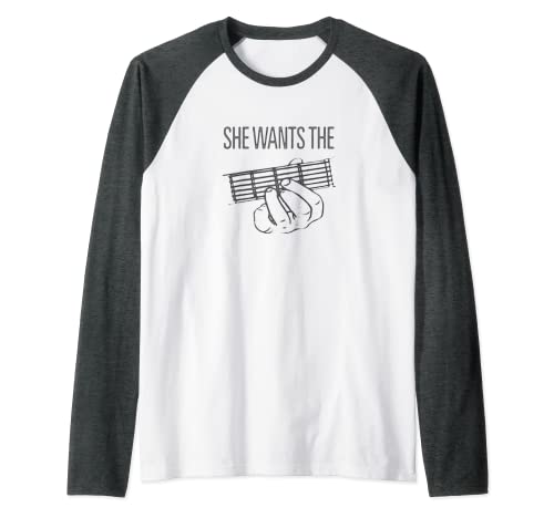 Ella quiere el acorde D Camiseta Manga Raglan