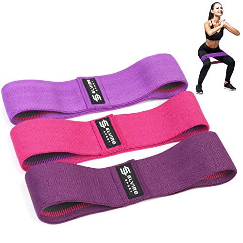 ELVIRE SPORT Bandas Elasticas Musculacion Mujer y Hombre (Set de 3) | Cintas Elasticas Fitness de Tela | Ligas para Ejercicios Gomas Yoga, Pilates, Crossfit, Sentadillas, Fisioterapia