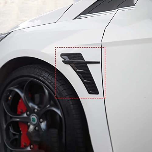 Embellecedor de cubierta de flujo de aire, accesorios de fibra de carbono ABS para Ford focus, guardabarros de ventilación lateral MK3 MK4 Hatchback Sedan 2012 + pegatina, 2 uds.