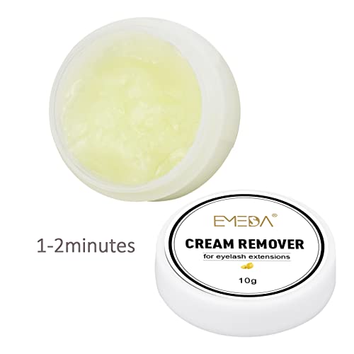 EMEDA Crema removedora de pestañas 10g, Extensiones de pestañas profesionales tipo crema removedor de adhesivo eliminación de pegamento suave y rápida, Removedor de pegamento de pestañas