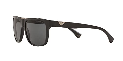 Emporio Armani 0EA4035 Gafas, Matte Black/Grey, 58/17/140 para Hombre