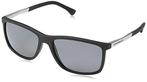 Emporio Armani 0ea4058 58 Gafas de sol, Black Rubber 506381, Unisex Adulto
