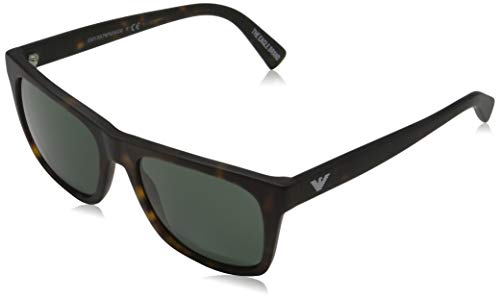 Emporio Armani 0EA4142 Gafas, Matte Havana/Green, 55/19/145 para Hombre